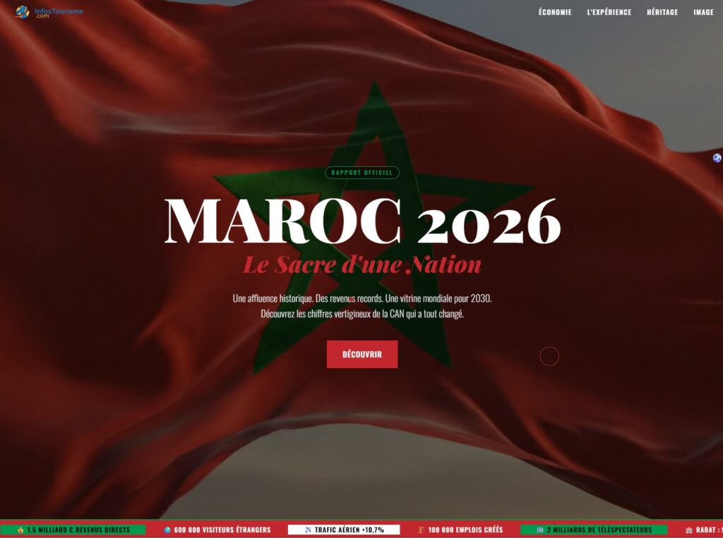 Illustrative image © infostourisme.com - The 2026 AFCON in Morocco has generated a historic economic and tourism shock.